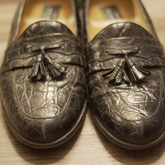 Avventura 10.5 Dark Brown Leather Crocodile Shoes - Picture 1 of 7